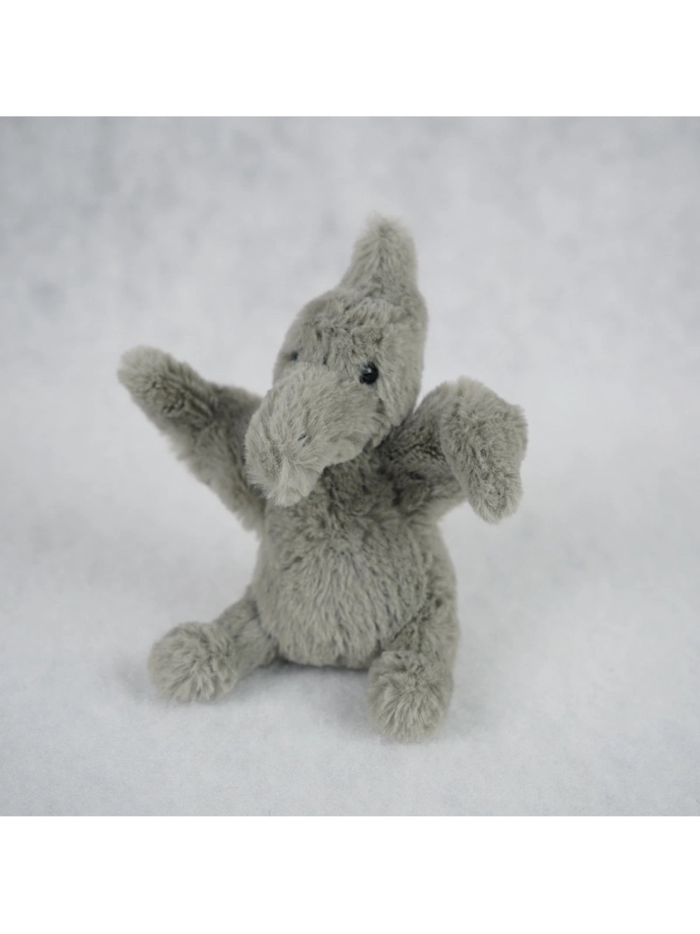 Jellycat Mini Fossilly Pterodactyl Dinosaur Plush Toy Retired Small 5" Green EUC